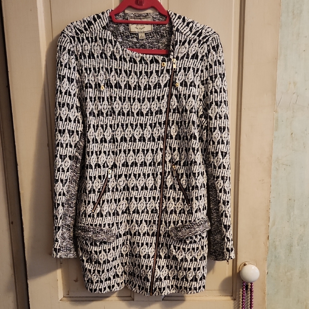 Lucky Brand Monochrome Patterned Blazer - Picture 3 of 4